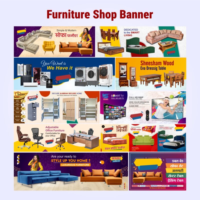 Furniture Electric Shop Banner New Collection Cdr