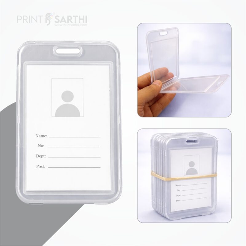 Flip Cover Double Side ID Card (Transparent)